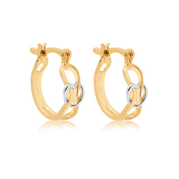 18K Gold Layered Oro Laminado 57 mm Hoops 21.0900